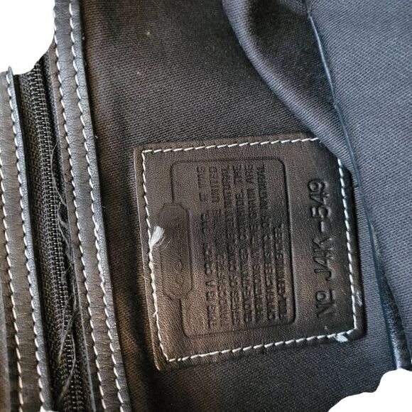  Coach Leather Black Tote bag with zip closure 21x12 - Picture 9 of 13